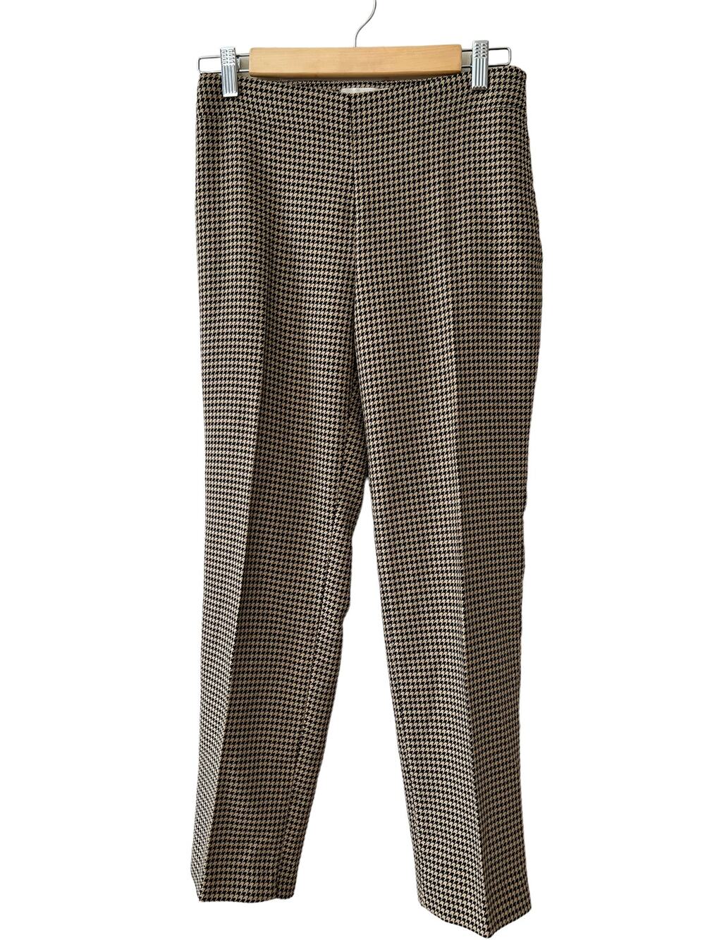 Talbots Houndstooth work pants Black & Tan 2